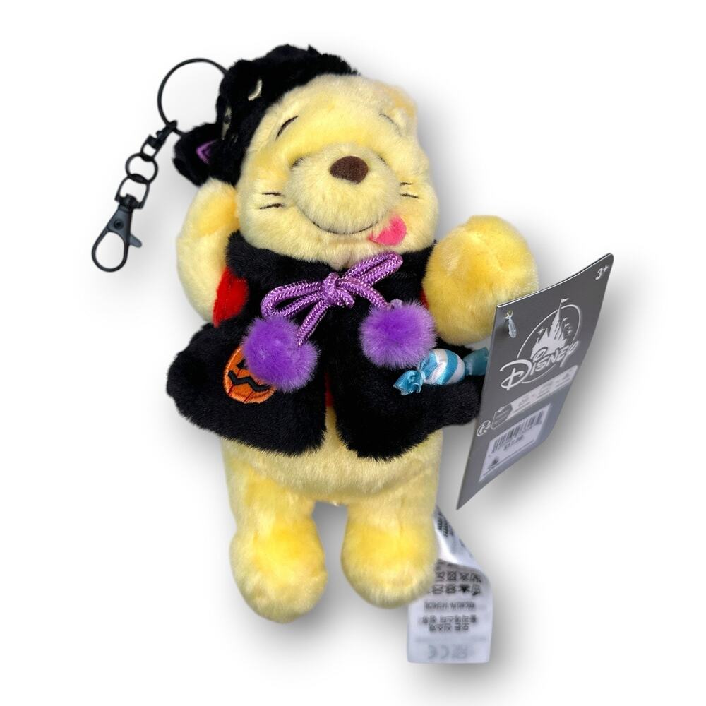 Disney Parks 2026 WDW Winnie The Pooh Halloween Plush Bag Charm New